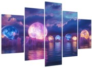 Obraz - Planéty na vode (150x105 cm)
