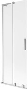 Mexen Velar L, 2-krídlová posuvná vaňová zástena 70 x 150 cm, 8mm sklo námraza, chrómová, 896-070-003-31-01