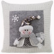 VIANOČNÁ DEKORAČNÁ OBLIEČKA NA VANKÚŠ KEVIN 40X40 CM VZOROVANÁ