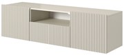 Závesná RTV skrinka Nicole 150 cm so zásuvkou a otvorenou poličkou - kašmír