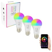 Immax NEO 07712C- SADA 3x LED RGB+CCT Stm. žiarovka NEO LITE Wi-Fi E27/9W/230V