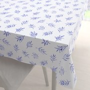 Biante Teflónový obdĺžnikový obrus TF-114 Modré olivové vetvičky na bielom 50x100 cm