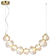 LED luster na lanku BOLLA LED/36W/230V zlatá/dymová béžová
