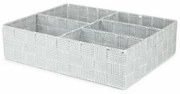 Compactor Organizér na bielizeň a doplnky Toronto, 5 priehradok, bielo-sivá