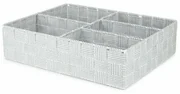 Compactor Organizér na bielizeň a doplnky Toronto, 5 priehradok, bielo-sivá
