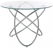 Jedálenský stôl Acuto, číra / strieborná