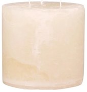 Krémová rustikálna valcová sviečka Macon Variant: Ø: 15cm, V: 15cm, 80hod