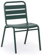 Kovová bistro stolička RENO, na vonkajšie použitie, zelená