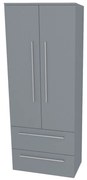 Mereo, Mereo Bino, kúpeľňová skrinka vysoká 163 cm, dvojitá, Multidecor, Monumentálna sivá, MER-CN699MSO1
