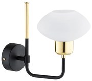 Argon 8032 - Nástenná lampa RAVELLO 1xE14/15W/230V čierna/zlatá