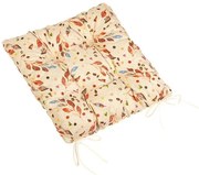 Bellatex Sedák Berta prešívaný Lístoček hnedá, béžová, 40 x 40 cm