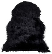Čierna syntetická kožušina 50x85 cm – House Nordic