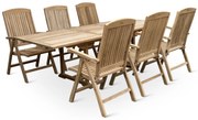 Noela Záhradný drevený set 1+6 pre 6 osôb Faisal II. hranatý