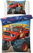Bavlnené posteľné obliečky Plamienok a štvorkolky – motív Ready to Race? - 100% bavlna - 70x90 cm + 140x200 cm