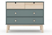 Detská komoda sivozelená 100x81x40 cm Estefania – Marckeric