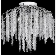 Prisadený luster 6xE14/60W/230V + 3xLED/3W pr. 54 cm lesklý chróm