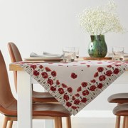 GOBELÍNOVÝ OBRUS PAPAVER 100X100 CM KVETY