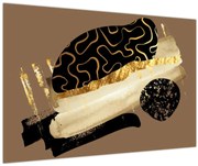Obraz - Abstrakcia golden brown N⁰3 (90x60 cm)