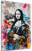 Obraz Graffiti Mona na plátne | Maľovaná štruktúra