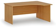Kancelársky rohový pracovný stôl PRIMO WOOD, 1600 x 1200 mm, pravý, buk