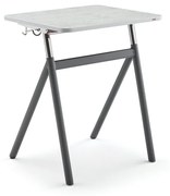 Výškovo nastaviteľný školský stôl ASCEND, linoleum - svetlošedá, šedá