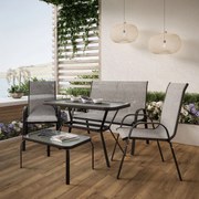 ZÁHRADNÝ JEDÁLENSKÝ SET ILARIO 2 X STOLIČKA + DVOJKRESLO + STÔL + STOLÍK