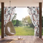 ZÁHRADNÝ VODEODOLNÝ ZÁVES NA PÁSKE GARDEN 155X200 CM KVETY