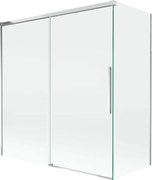 Mexen Rox, 2-krídlová posuvná vaňová zástena 150 + 70 x 150 cm, 8mm číre sklo, chrómový profil, 8C9-150-070-01-00