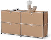 Vysoký kovový regál »CN3« so 4 výklopnými priečinkami, karamelový