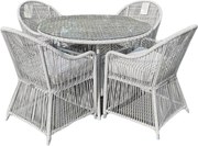 CH 5-dielna ratanová záhradná súprava - šedá