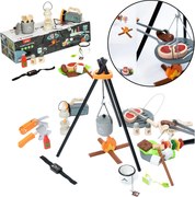 LEAN Toys Drevená kempingová súprava Príslušenstvo na táborák 45 El.