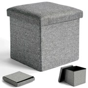 Taburet s úložným prostorem DIEGO M šedý