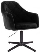 LuxuryForm DESIGN Kreslo ANDORA VELUR na čiernom kříži - čierne