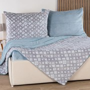 Prešívaná mikroplyšová súprava VELORA 2 ks