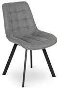 Vintino kreslo BERA Látka - sivá farba, nohy čierne - vintino.sk