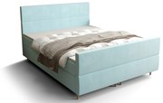 Manželská posteľ  Boxspring 140 cm Flu plus (svetlomodrá) (s matracom a úložným priestorom). Vlastná spoľahlivá doprava až k Vám domov. 1046567