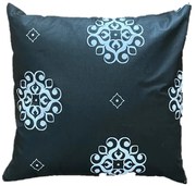 INTERMEDIC SK Obliečka na vankúš Čierna a biely ornament 40x40 cm