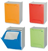 ArtPlast Súprava 4 farebných plastových košov na triedený odpad, 20 L, 340 x 290 x 470 mm