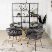 PROXIMA.store - Otočné jedálenské kreslo RUBI FARBA: sivá