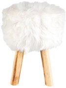 Livarno home Stolička s kožušinou (kožušinová stolička okrúhla) (100339811)