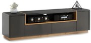 Televízny stolík FRED antracit/dub artisan
