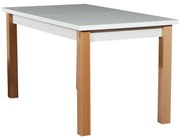 Rozkladací stôl  ST28 140/180x80cm biely/buk