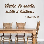 DUBLEZ | Drevený citát z Biblie - nálepka na stenu