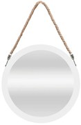 Okrúhle zrkadlo na šnúrke FI25,5 biele