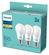 SADA 3x LED Žiarovka Philips A60 E27/13W/230V 2700K 8718699694920