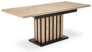 Jedálenský stôl Lamello 160 cm, dub artisan / čierna