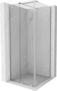 Mexen Velar, sprchový kút s posuvnými dverami 120 x 120 cm, 8mm číre sklo, brúsená oceľ, 871-120-120-01-97
