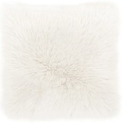 Biely vankúš Tiseco Home Studio Sheepskin, 45 × 45 cm