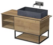 Kúpeľňová skrinka pod umývadlo Naturel Oxo 110x50 cm dub halifax OXO110P701ZKDP