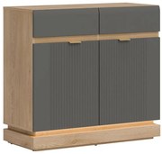 Komoda Milton ML02 dub crem torro sivý